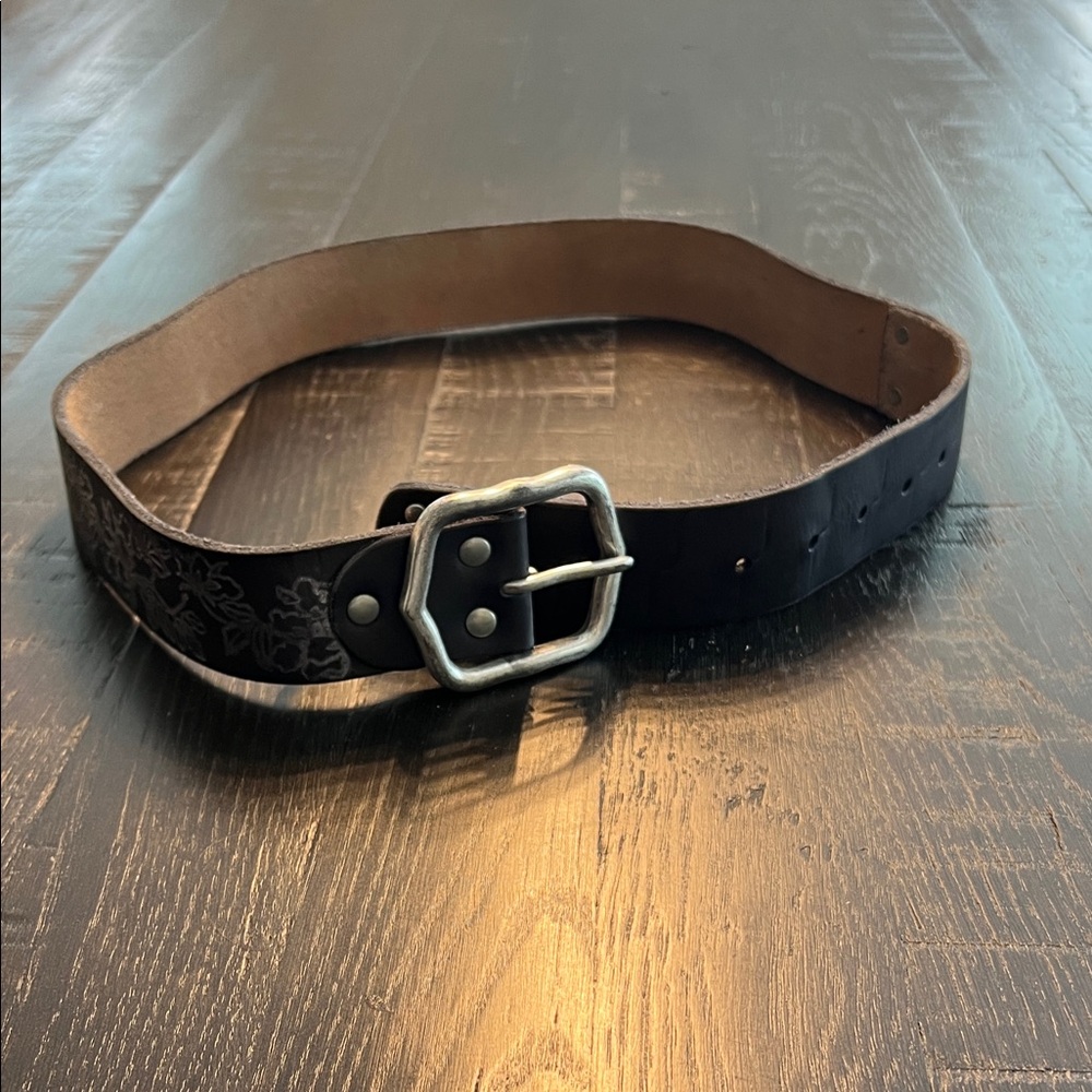 Lucky Brand Black and Silver Belt